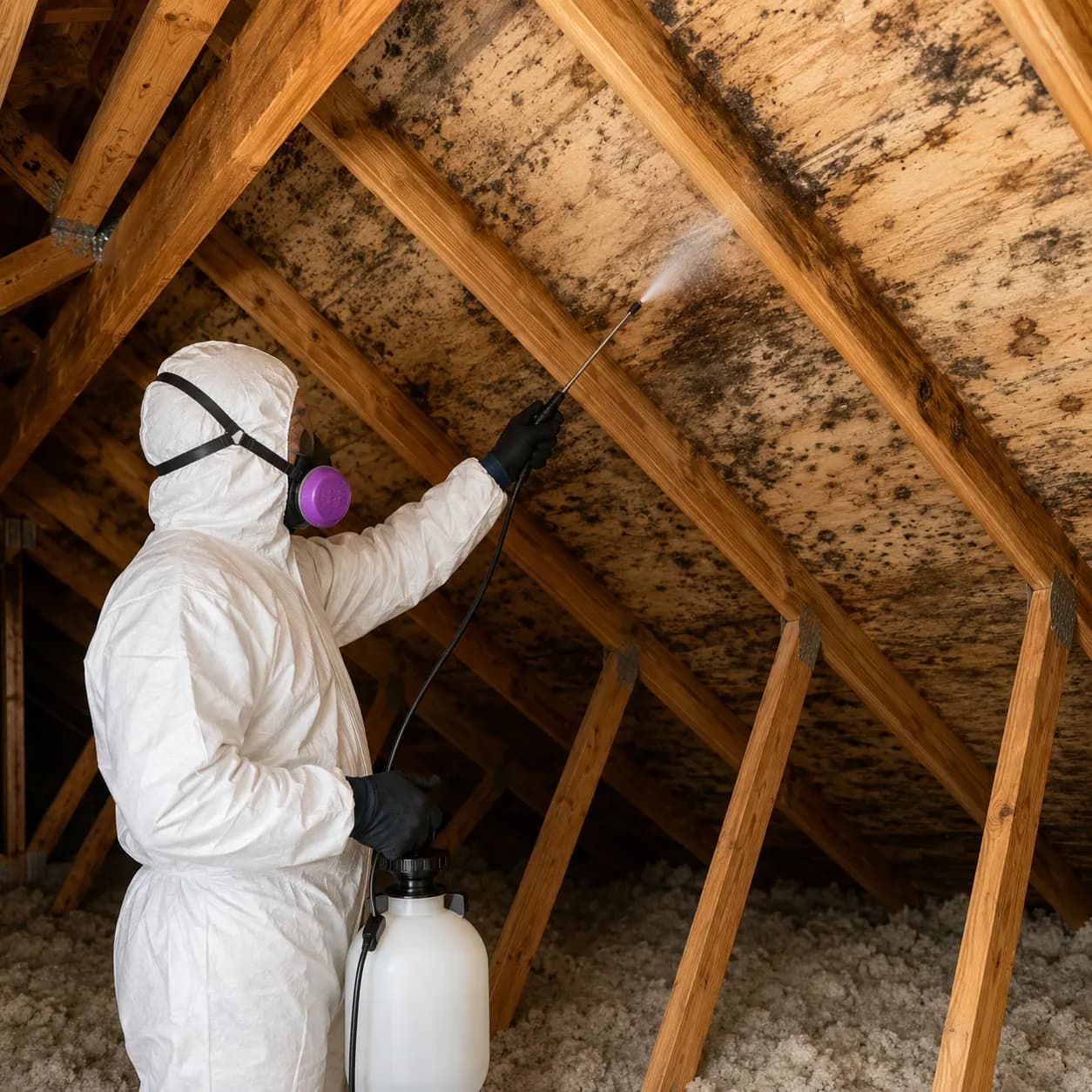 Professional mold remediation for attics, basements, walls, ceilings and other affected residential areas.